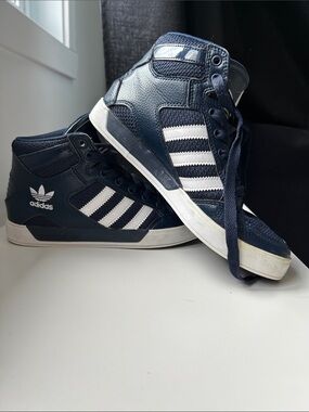 Adidas Navy/White High-Top Sneakers (Junior size)